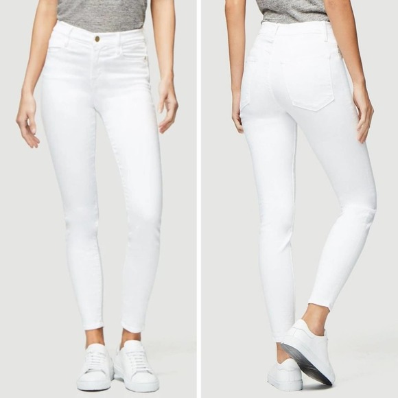 NEW Frame Denim Le High Skinny Jeans in White